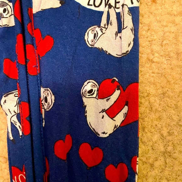 Valentine’s Love Sloth Bamboo convertible Zippy Pajamas - Picture 11 of 11